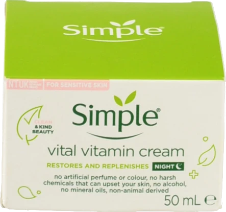 Крем Simple 50мл нiчний вiтамiнний kind to skin