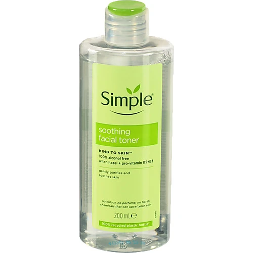 Тонiк Simple 200мл заспокiйливий kind to skin