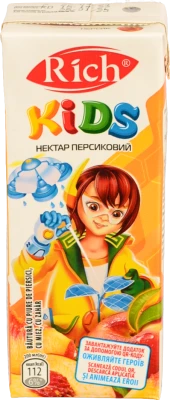 Нектар з м'якоттю пастеризований Персик Kids Rich т/п 200мл