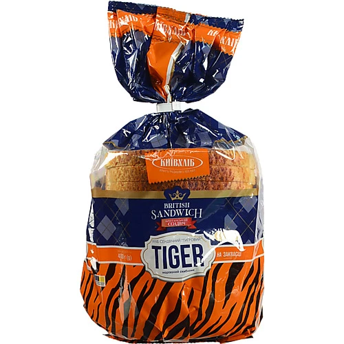 Хліб Київхліб 400г сенгвічний тигровий нарізний