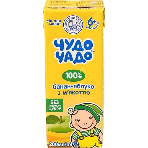 Сік яблучно-банановий Чудо-Чадо 200мл