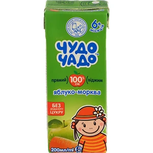 Сік яблуко-морква Чудо-чадо 200мл