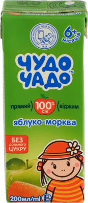 Сік яблуко-морква Чудо-чадо 200мл