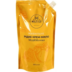 Крем мило рідке Multico Odessa 550мл живильне мед молоко
