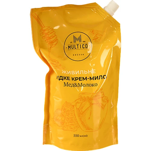 Крем мило рідке Multico Odessa 550мл живильне мед молоко