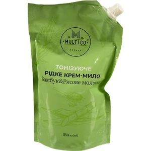 Крем мило рідке Multico Odessa 550мл тонізуюче бамбук рисове молочко