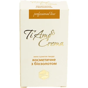 Мило Ti Amo Crema 115г туалетне тверде Косметичне з біозолотом коробка