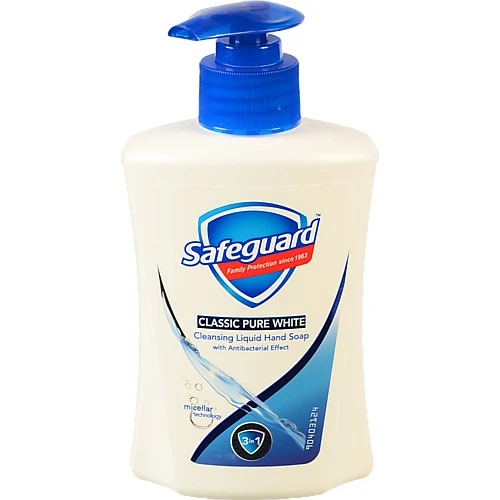 Мило рiдке Safeguard 225мл класичне яскраво біле