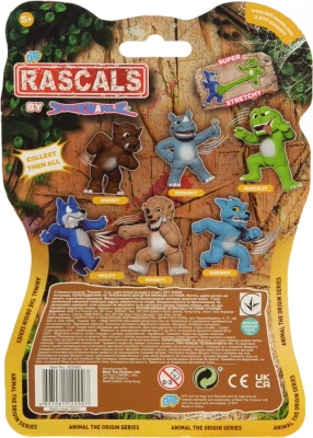 Іграшка-тягнучка для дітей від 5років 11см №925065 Animal Rascals 1шт в асорт