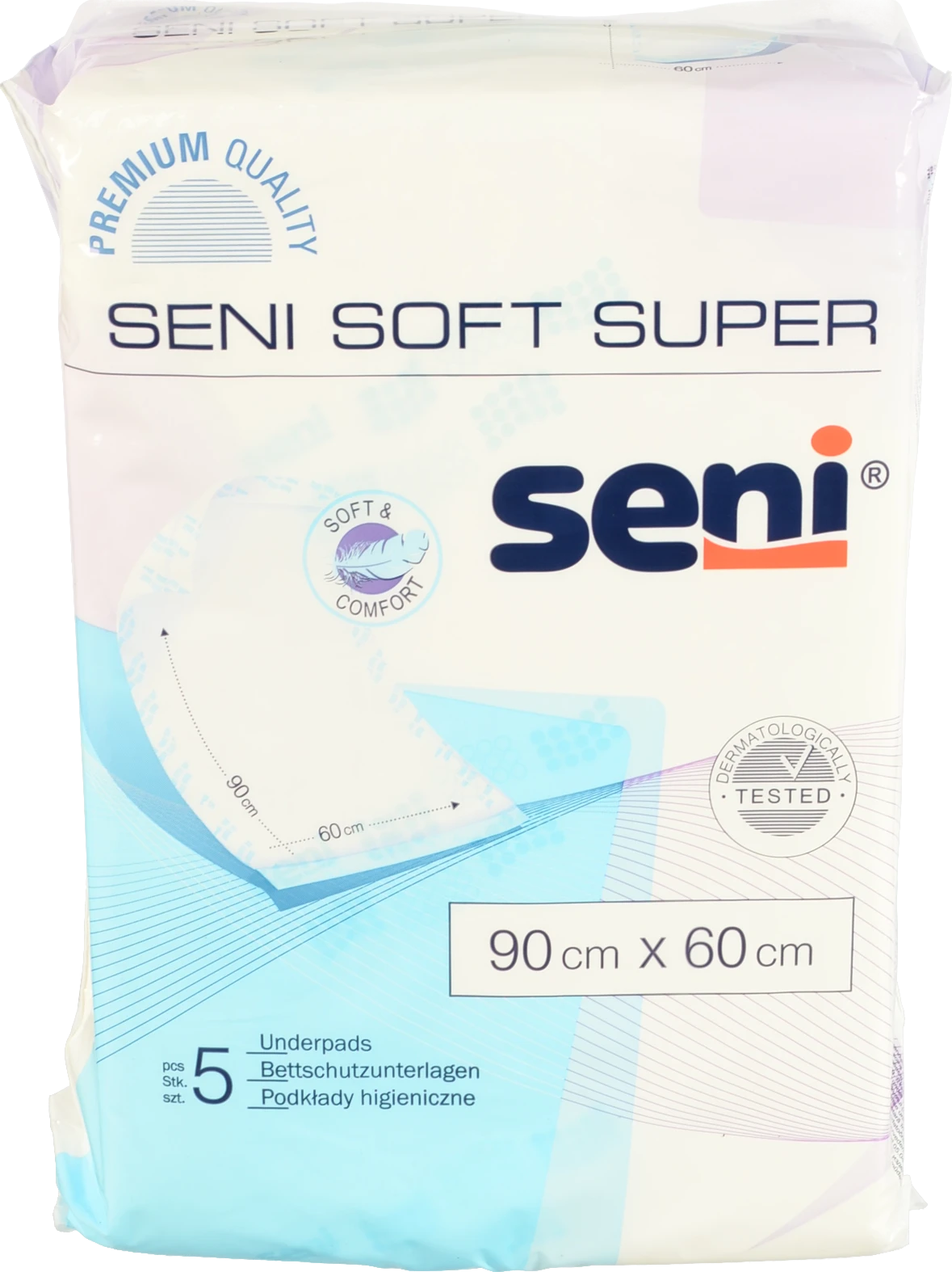 Пелюшки для немовлят SENI SOFT 90х60 см. (5 шт.)