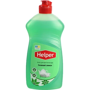 Засіб для миття посуду Зелений лимон Helper 495мл