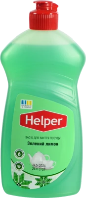 Засіб для миття посуду Зелений лимон Helper 495мл