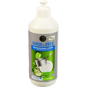 Засіб для миття посуду Wash&Free 500г Зелене яблуко Едельвейс