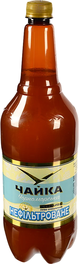 Пиво Чайка Чорноморська Особливе світле нефільтроване пастеризоване 1.45л