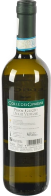 Вино Colle dei Cipressi 0.75л Піно Гріджіо біле сухе 12% DOC