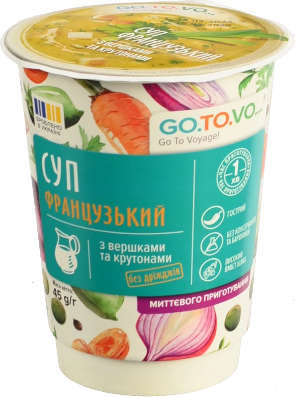 Cуп-пюре Go.To.Vo 40г французький вершки крутони