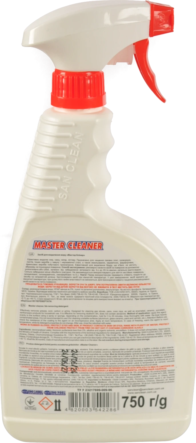 Засіб для видалення жиру Майстер Клінер Сан Клін 750г