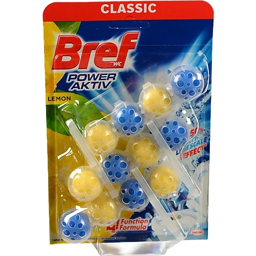 Освiжувачь д.унітазів Бреф 3х50г сила актив лимонна свіжість