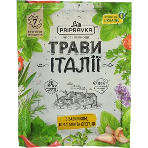 Приправа Pripravka Трави Італії з базиліком, томатами та орегано 10г