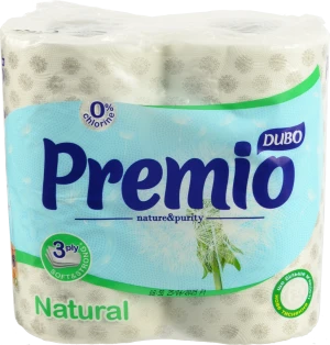 Туалетний папір Диво 4рул 3сл.premio bianco білий