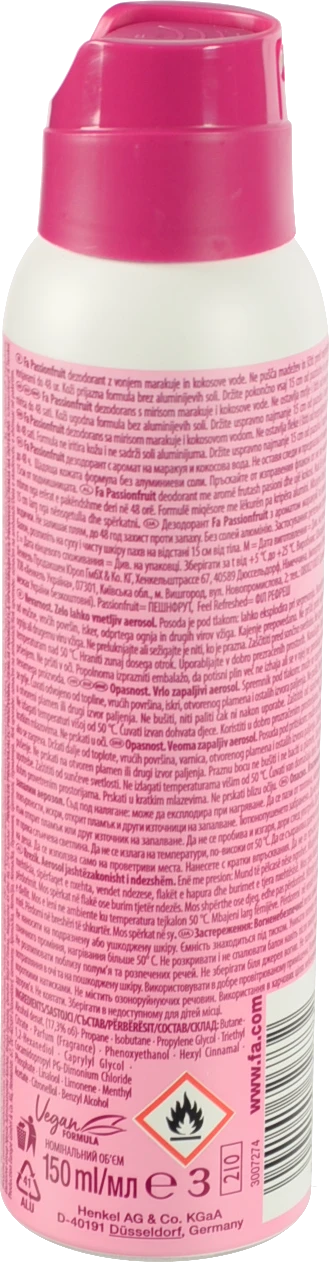 Дезодорант Passionfruit Feel Refreshed Fa 150мл