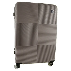 Валіза пластикова 4-х колесах 75х48х28см колір коричневий