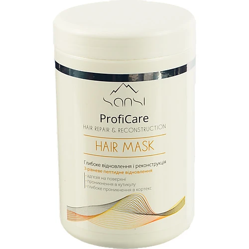 Маска д.волосся Sansi 1000мл profi care вiдновлення реконструкцiя