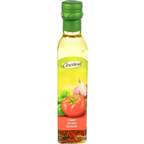 Олія ріпакова рафінована першого віджиму Томат-часник-базилік Олейна с/пл 250мл