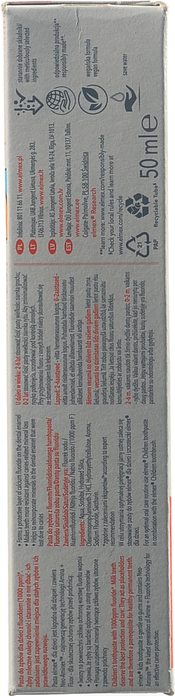 Зубна паста Елмекс 50мл дитяча 0-6р