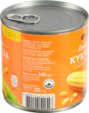 Кукурудза Фазенда 340г з.б