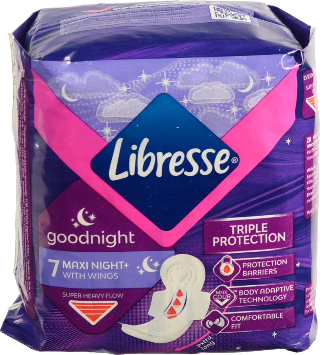 Прокладки Libresse гігієнічні maxi goodnight 7