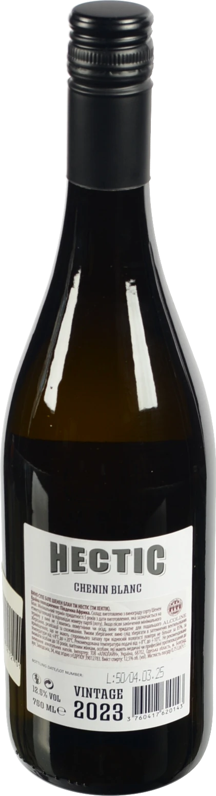 Вино Chenin Blanc сухе біле 0.75л ТМ Hectic 6