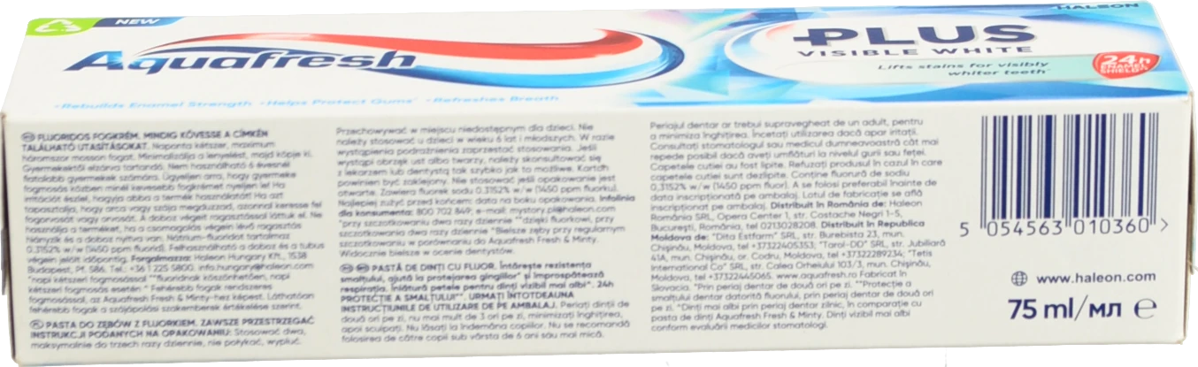 З.п Aquafresh 75мл плюс видимий ефект