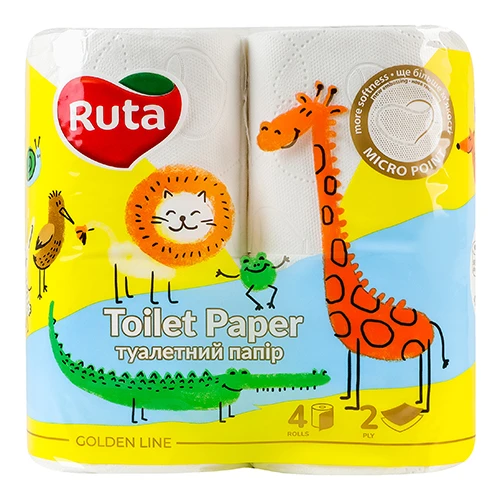 Туалетний папір Ruta Kids 4 рулони 2 шари