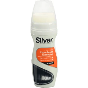 Фарба для взуття рідка чорна Express Silver 75мл
