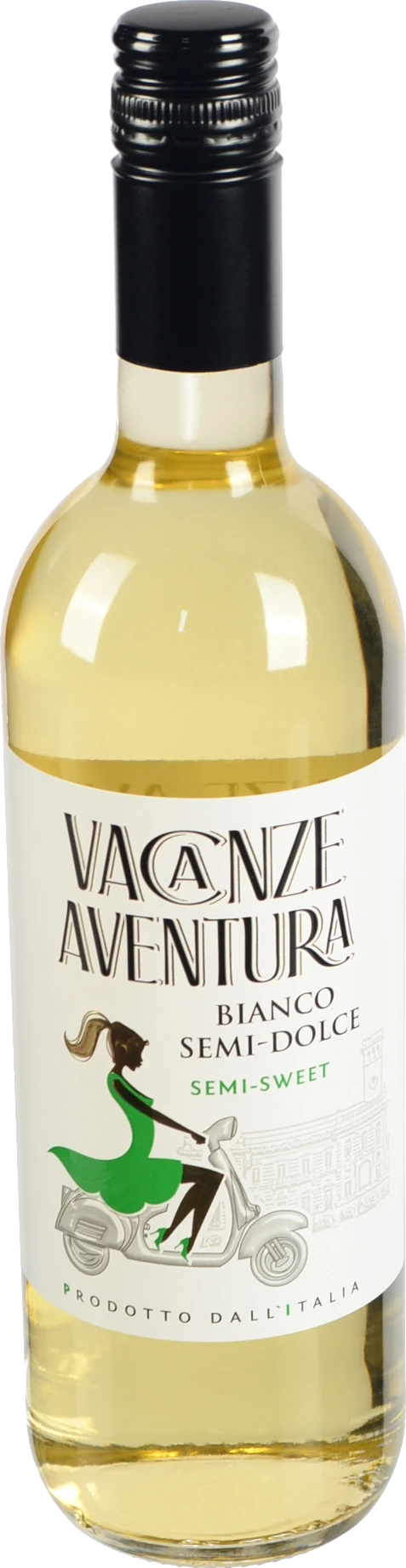 Вино Bianco Semi sweet н сол біле 0.75л6 ТМ Vacanze Aventura