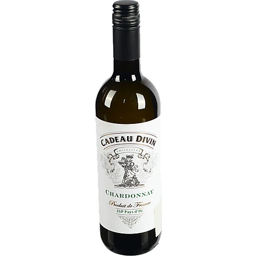 Вино Chardonnay IGP Pays dOc сухе біле 0.75л6 ТМ Cadeau Divin