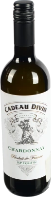 Вино Chardonnay IGP Pays dOc сухе біле 0.75л6 ТМ Cadeau Divin