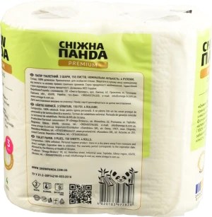 Туалетний папір Сніжна Панда Преміум Класік Плюс 3-шаровий - 4 рулони