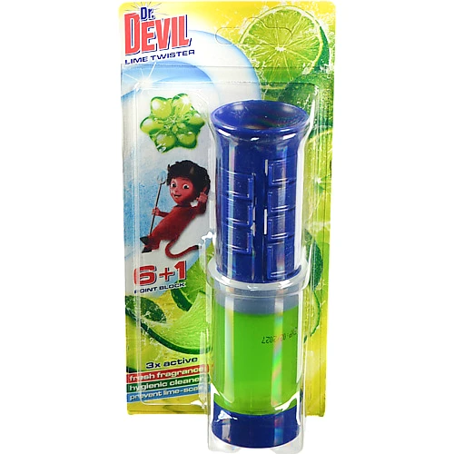 Туалетний точковий блок Dr.DEVIL 3in1 лаймовий твістер