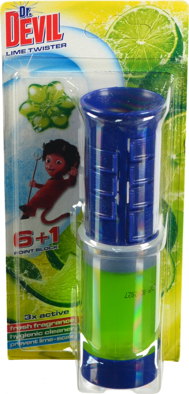 Туалетний точковий блок Dr.DEVIL 3in1 лаймовий твістер