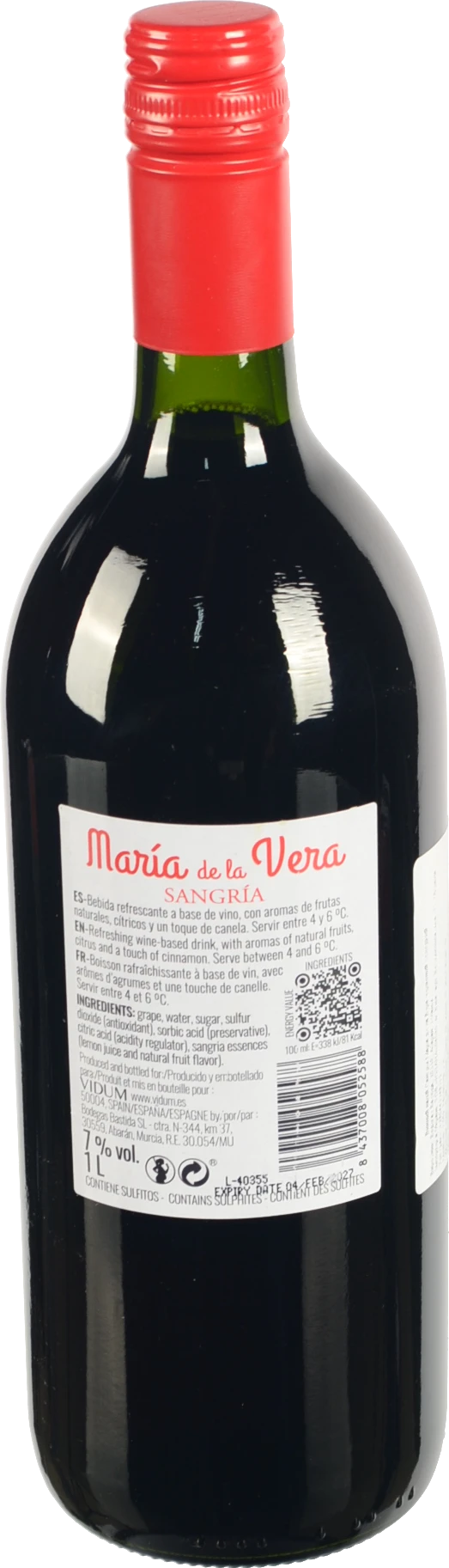 Винний напій Maria de la Vera 1л cангрія червоне солодке 7