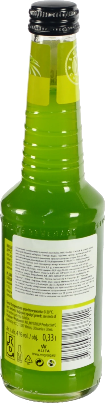 Коктейль MIX 0.33л vodka cactus green apple газ