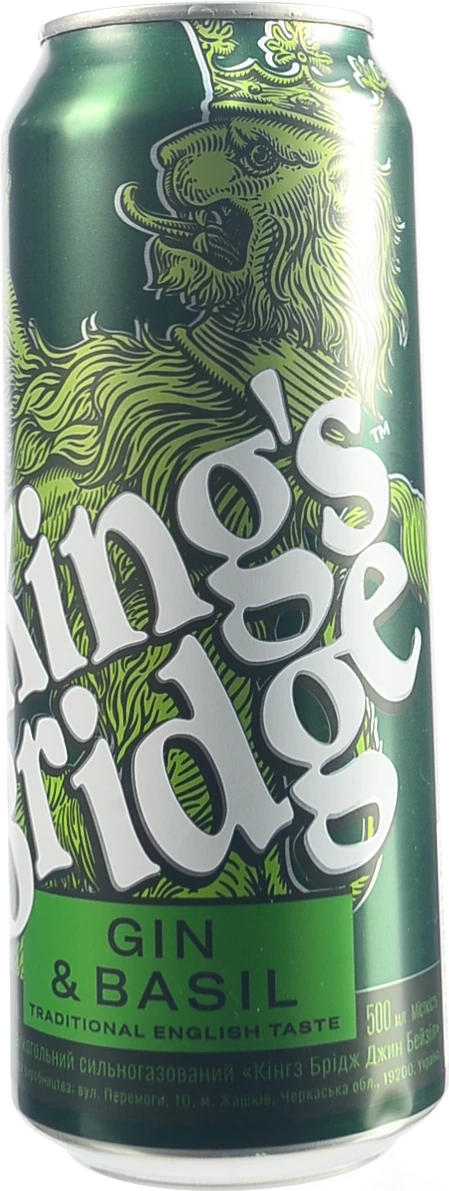 Н.с алк.сил газ.0.5л Кінгз Брідж Джин Бейзіл 724Б