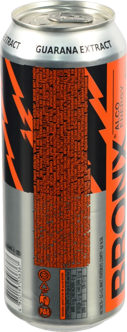 С.алк.напій Bronx 0.5л 8 black orange енергетичний с.газ з.б