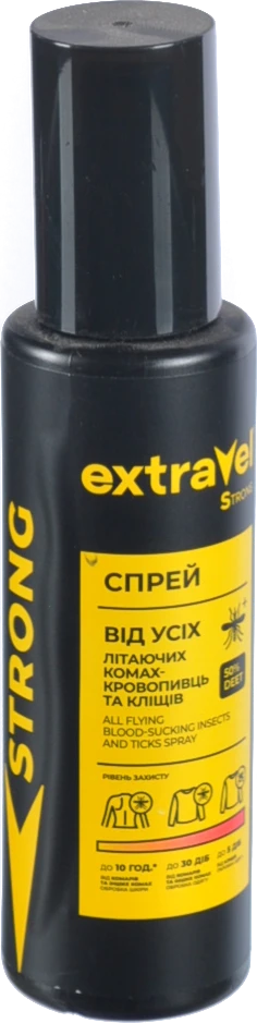 Спрей від комарів та кліщів Extravel Strong 100мл