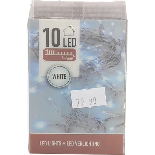 Гірлянда світодіодна 130см 10 ламп LED холодний білий