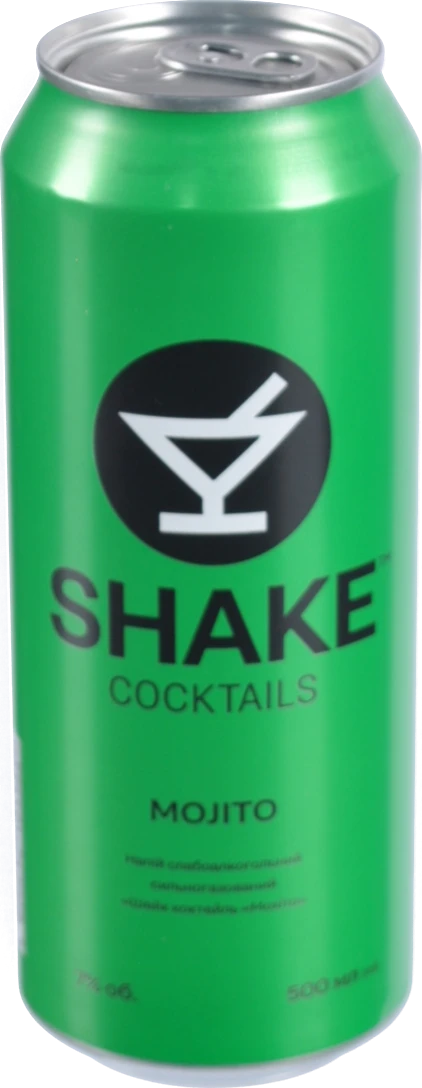 Напій слабоалкогольний 500мл 7% сильногазований Mojito Cocktails Shake з/б