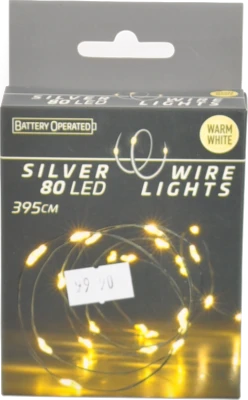 Гірлянда світодіодна 410см 80 ламп LED теплий білий