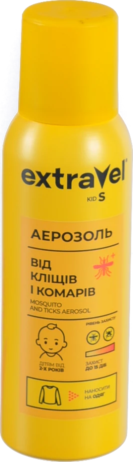 Аерозоль Extravel Kids 100 мл від кліщів та комарів (для дітей)